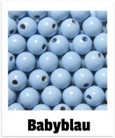 Holzperlen 14mm babyblau